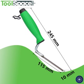 ToolSpace Grout trowel, 10 mm, stainless steel trowel for joints and mortar, ergonomic handle, for renovation and masonry, for construction, renovation, repair