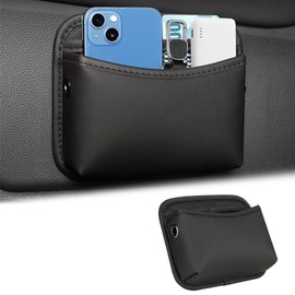 XCF Car Storage Pocket, Small Items, Car Storage, Seat Side Pocket, Convenient Goods, Car Side Bag, Easy Installation, PU Leather, Car Accessories, Smartphone Storage Box, Paste Type Design, Car