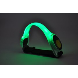 SMAR.T Lightclip Strap LED Band for Joggers and Cyclists for Upper Arm or Lower Leg LED Green