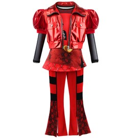 Lgandpg Rise of Red Costume Kids, Red Costumes Girls 3PCS Outfit