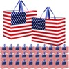 Landhoow 36 Pack American Flag Gift Bags Large 4th of