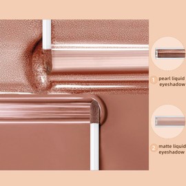 Hppsctink Lidschatten, Flüssiger matter Lidschatten, Flüssiger Lidschatten Duo, Gesichtsveredelung, Natürliche Hervorhebung flüssiger Lidschatten, 1, eyeshadow