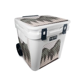 MightySkins Carbon Fiber Skin Compatible with Yeti Roadie 48 Wheeled Cooler - Forest Range | Protective, Durable Textured Carbon Fiber Finish | Easy to Apply and Change Style | Made in The USA