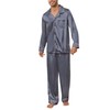 U2SKIIN Mens Silk Pajamas Set, Long Sleeve Satin Pajamas for