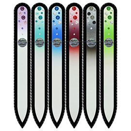 Mont Bleu Crystal Nail Files Gift Set - 5 Hand Decorated Files