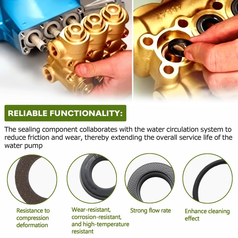7105742 12 Pcs Low and High Pressure Cleaning Pump Seal