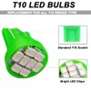 T10 194 168 LED Dash Instrument Light Bulbs Green with