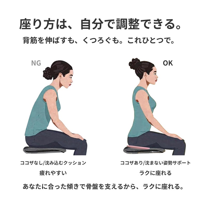 COCOZA Cushion, Posture Improvement, Floor Sitting, Agura, Chair, Portable, Wet