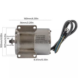 Unbranded 1800W-3000W Brushless Motor for ATV Quad 4 Wheeler Taotao GoKart Dune Buggy Golf - 48V 1800W Motor
