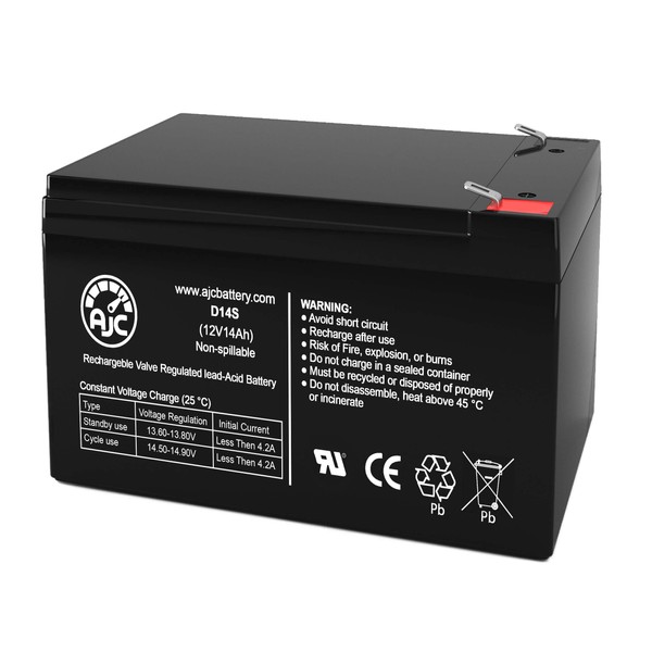 AJC Battery Compatible with Black & Decker Storm Station SS925 12V 14Ah Lawn and Garden Battery