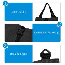 Adorila Multi-Purpose Tool Roll Bag, Black, Hanging Zipper Rolling Tool Bag for Screwdriver, Tool Pliers
