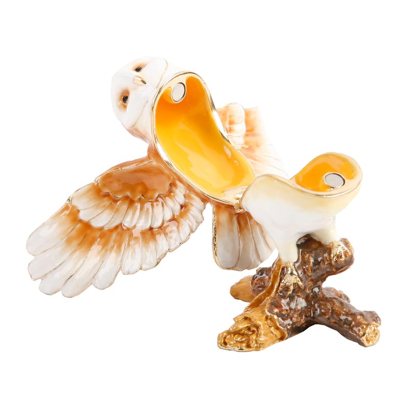 Owl with Wings Outstretched Trinket Box - Ornament - Treasured