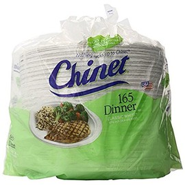 Chinet Paper Dinner Plates - 165 Count (4 Pack)