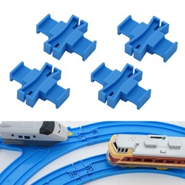 MicroBase 619172 Plastic Rail Compatible Male and Male Convex Joint (Double-sided, Accidental Swallowing Prevention Type) x 4 Pieces, Genuine Color Blue, Special Rail, Connecting Parts, Increases