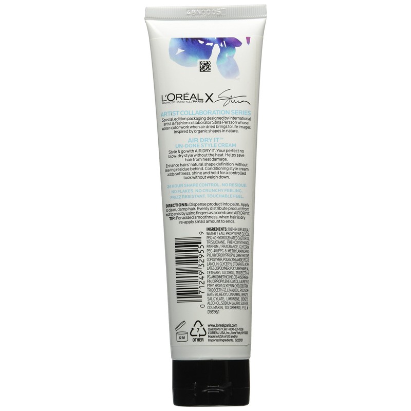 L'Oréal Paris Advanced Hairstyle AIR DRY IT Undone Style Cream,