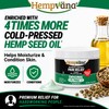 Hempvana Platinum Max Strength Relief Cream, 4X Hemp, Odor-Free, Non-Greasy
