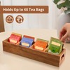 Chicvilla Acacia Wood Tea Bag Organizer with 4 Slots –