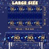 GREHUMOR 80th Birthday Decorations Men-3pcs Navy Blue Birthday Table Covers