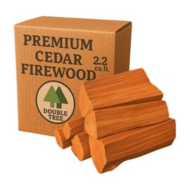 Double Tree - Kiln Dried Premium Incense Cedar Firewood (16inch Logs) (Includes Firestarter) 2.2 Cubic ft