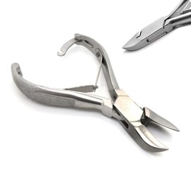 MuskalMed Professional Ingrown Toe Nail Cutters Clippers Pliers | Side Cutters Straight Curved | Beauty Gauges | Cuticle Pushers Skin Knife (Side Cutter Pattern Handle Curved)
