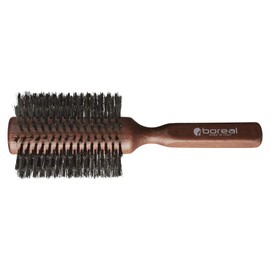 Antistatic wood roller hair brush Varnished beech boar brush Antistatic giant roller hairbrush Varnished beech and pure boar bristle 70 mm diameter. Entirely product in Italy.