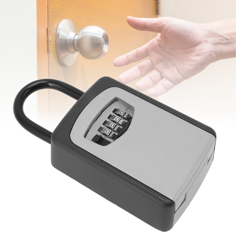 Key Lock Box Large Capacity Wall Mounted Resettable 4 Digit