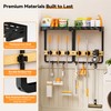 Tigerski Large Broom Mop Holder Wall Mounted with Top Shelf,3-in-1