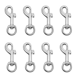 Sctmda Carabiner Hook with Swivel 8 Pieces Carabiner Swivel Snap Hook Dog Lead Hook with Swivel for Dog Collar Carabiner with Swivel Head Carabiner Dog Lead