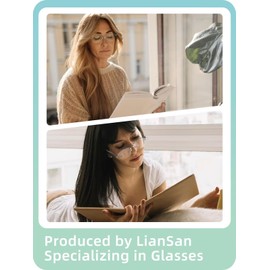 LianSan Superior Progressive Multifocus Reading Glasses - for Women,Ladies No-Line Multifocal Computer Readers for 3-5 Feet(Blue,3.00x)