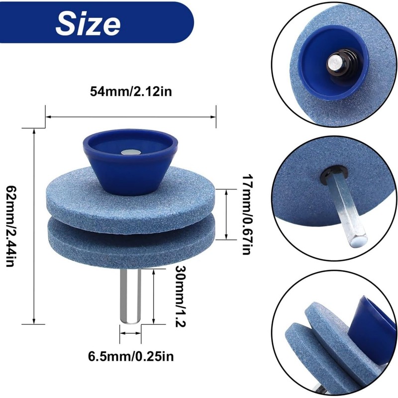 SNOKAY 3 Pcs Universal Lawn Mower Blade Sharpener - Compatible