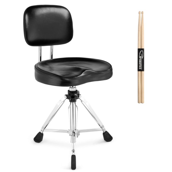 unbranded Drum Throne with Backrest, Drum Stool Adjustable Height &