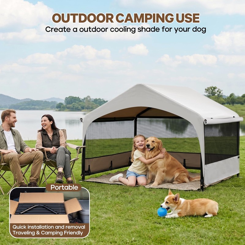 Petizer Extra Large Dog Tent Outdoor with UV Protection, Breathable