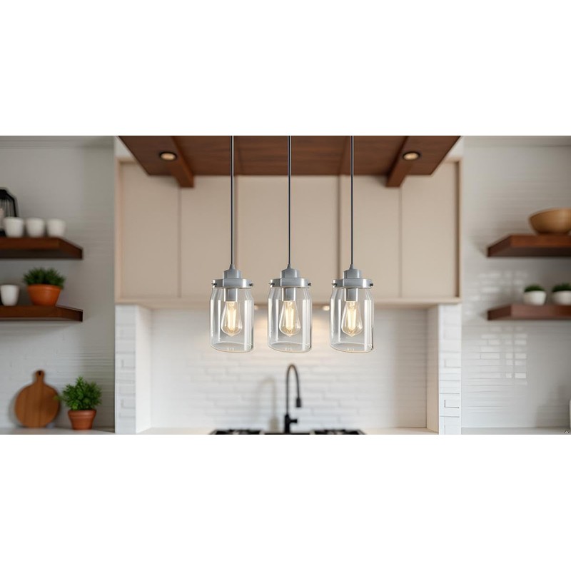 Aspen Creative 23114-3 Contemporary Clear Ceiling Fan Replacement Glass Shade,