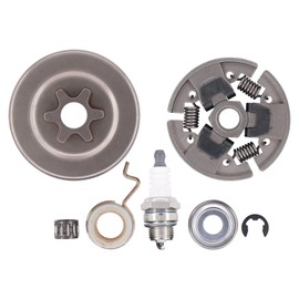 Clutch Drum Clutch Drum Sprocket Disc Bearing Worm Wheel Washer E-Clip Spark Plug Replacement Parts Kit for Stihl 017 018 021 023 025 MS 170 MS 180 MS210 MS230 MS250 Chainsaw