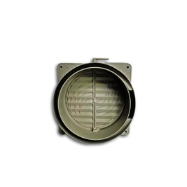 10" Inch Collar Duct Connector with Shutter for Flexible Aluminum Hose, Adjustable Flap, HVAC Ventilation Fitting, Easy Installation