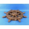 Hampton Nautical Rustic Wood Finish Ship Wheel, 12"