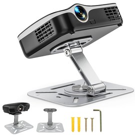 CEWROM Desktop Projector Mount, 360° Rotating Projector Mount, Projector Ceiling Mount with 1/4 Thread Compatible with Most Projectors, Stand for Home Cinema, Game Room, Office