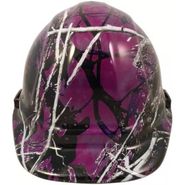 Texas America Safety Company Muddy Girl Purple Hydro Dipped Cap Style Hard Hat with Ratchet Suspension