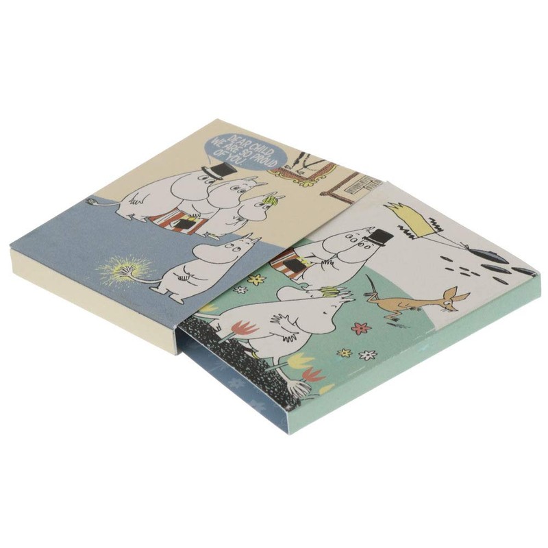 Sunstar Stationery S2825260 Moomin Sticky Notes, Book-shaped, Blue