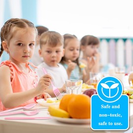 150 Pcs Plastic Forks Bulk, 6.5"/16.5cm Disposable Forks, Plastic Forks Heavy Duty for Utensils, Parties, Dinners, Catering Services, Family Gatherings, and Everyday Use(White*50, Pink*50, Black*50)