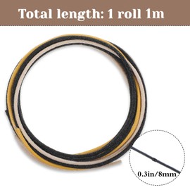 Cloth-Covered Braided Guitars Wires, Electric Vintage-Style Pushback Guitar Wire, Pushback Wire for Electric Guitar Upgrades Kits, 3.3-white/3.3-black/3.3-yellow