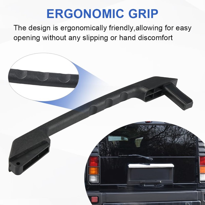 JDMON Replacement for Tailgate Liftgate Handle Exterior Textured Lever Hummer