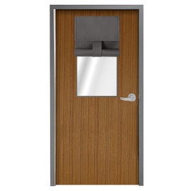 WdFour Classroom Door Window Cover,Blackout Shades,Room Darkening,Safe Protect, Lights Blocks, Glass Door Window Cover.(10W x 30L,1 Panel, Dark Gray)