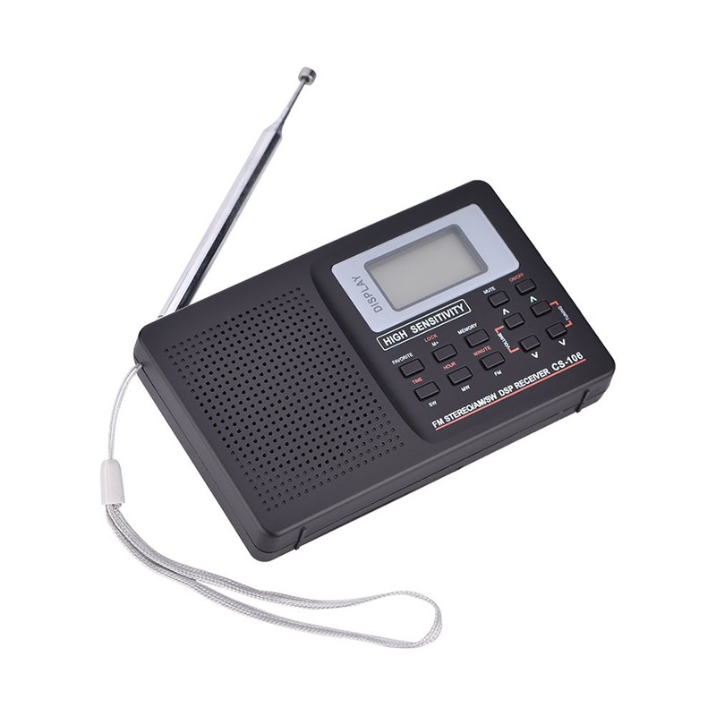 Portable FM/AM/SW/LW/TV Radio with Full Frequency Reception and Auto Backlight