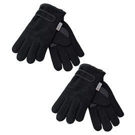 Undercover Childrens 2 Pack Fleece Thinsulate Gloves Black 8-9