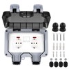 HOSPAOP Outdoor Socket IP66 Weatherproof, Double Socket Outdoor with Switch,
