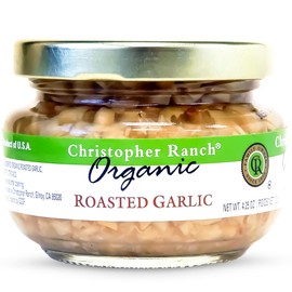 Christopher Ranch, Vegetable Cut Garlic Roasted Organic, 4.25 Ounce