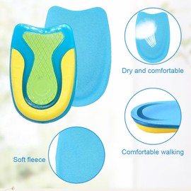 Udbrud Fersensporn Einlagen, 5 Paar Fersenkissen Soft Gel Einlegesohlen Fersenpolster Fersenschutz für Schuhe Fersensporn Fersenkissen Orthopädisch für Achillesschmerzen（L）