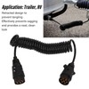 12.8ft Trailer 7 Core Coiled Cable Flexible Retracted Stable Connection
