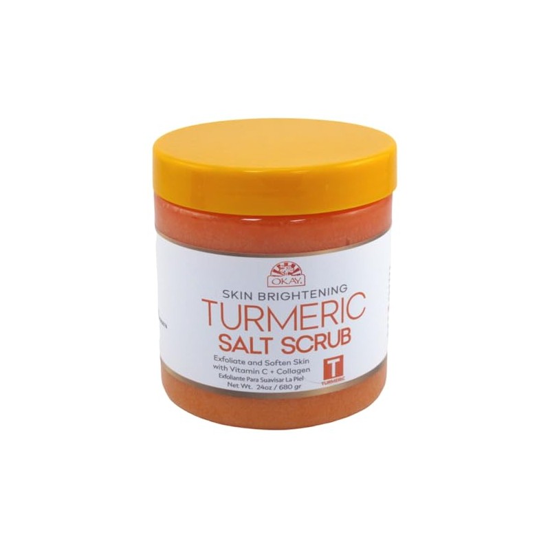 Okay Turmeric Salt Scrub 24 Ounce Jar